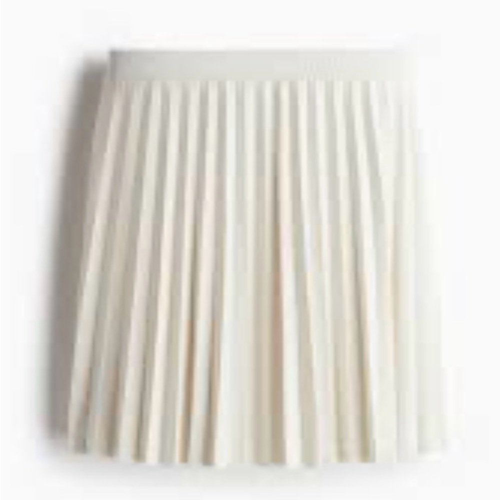 ZARA Ivory Pleated Tennis Skirt | Preppy Mini | Size M | Tenniscore